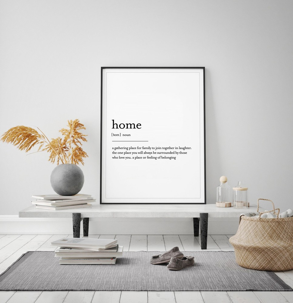 Home Definition Print Wall Art Print Quote Print Definition Print Minimalist