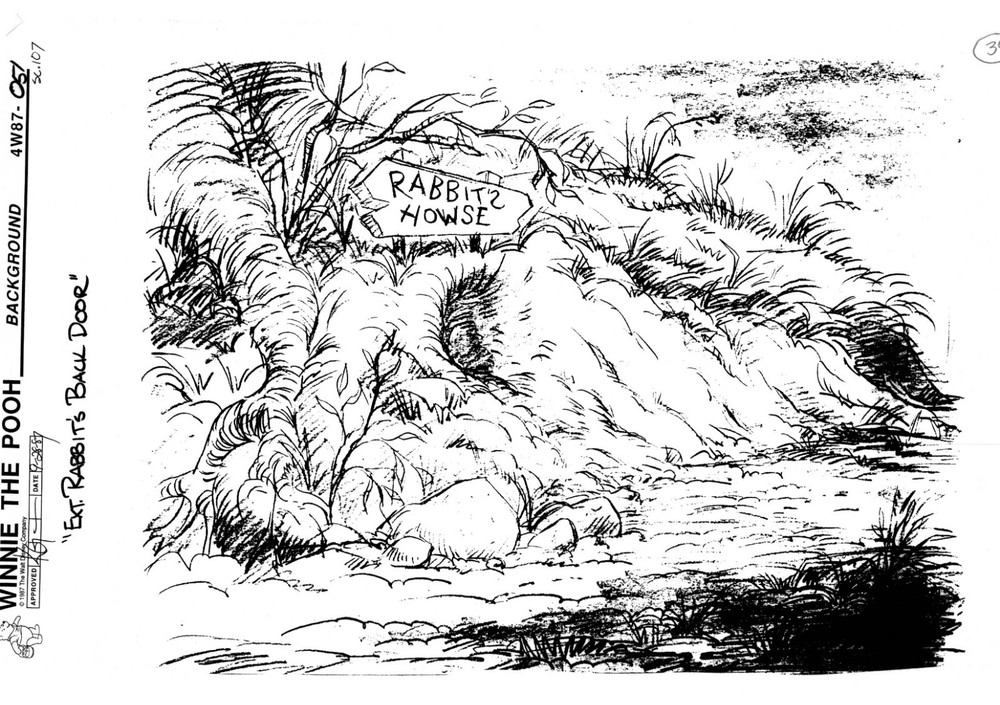 Winnie the Pooh HUGE Disney Production Background Model Layout Copy B039