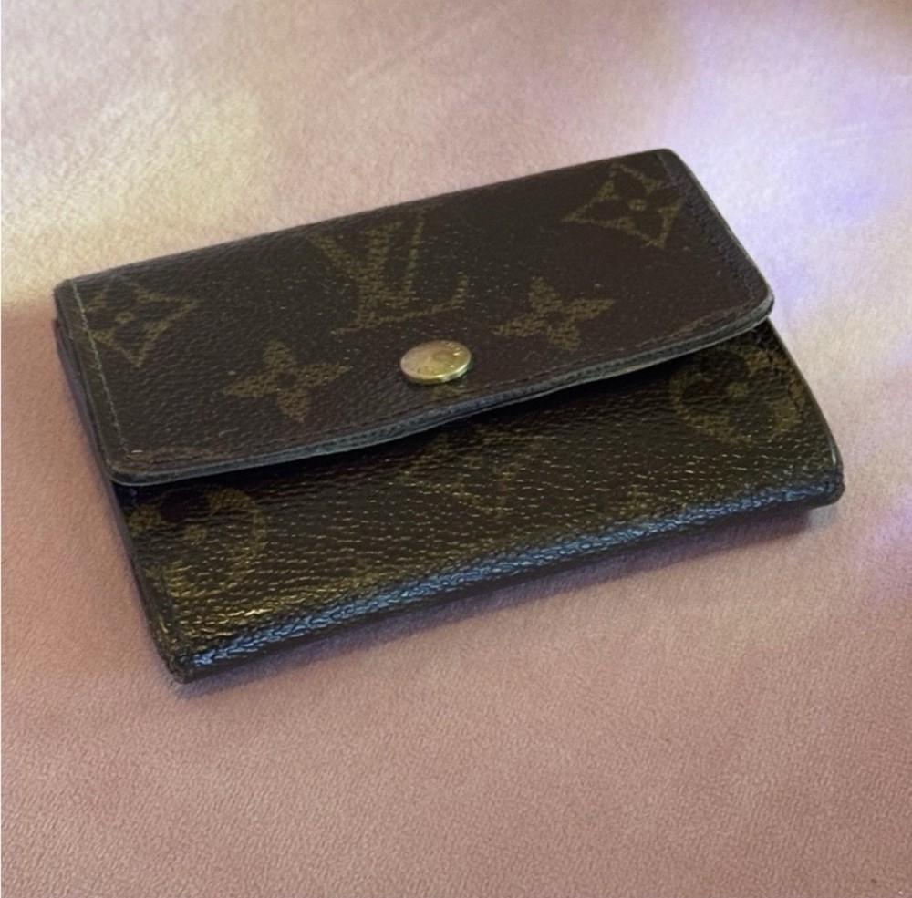 Louis Vuitton Monogram Porte-Monnaie Plat Coin Purse Wallet