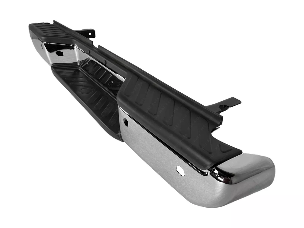 Truck Rear Step Bumper Assembly For 13-21 Nissan Frontier W/ Sensors Chrome