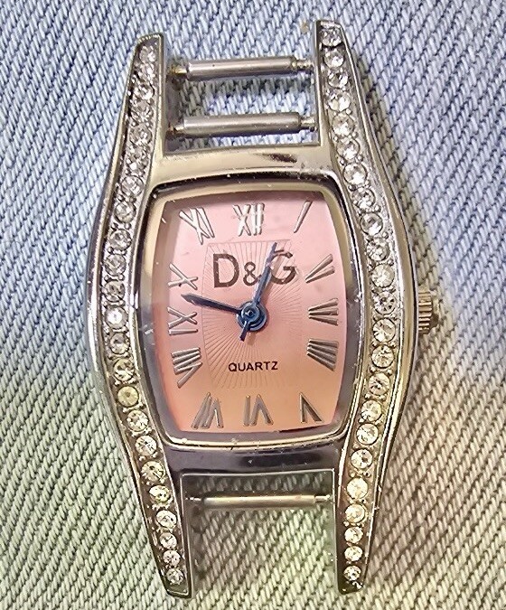 Vintage Watch Dolce & Gabbana D&G Watch Quartz Pink No Band For Parts Repair