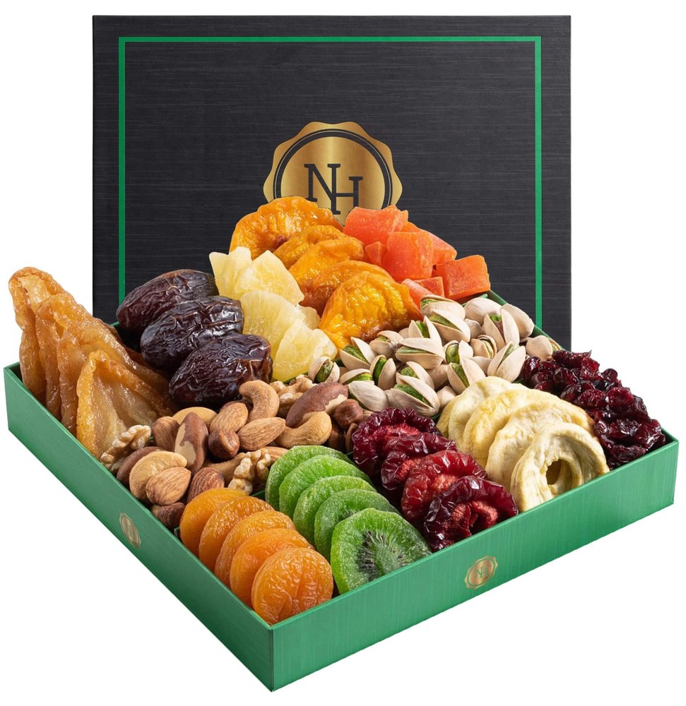 Fathers Day Dried Fruit & Nuts Gift Basket - Fresh Dried Fruit & Nuts Gift Ba...-image