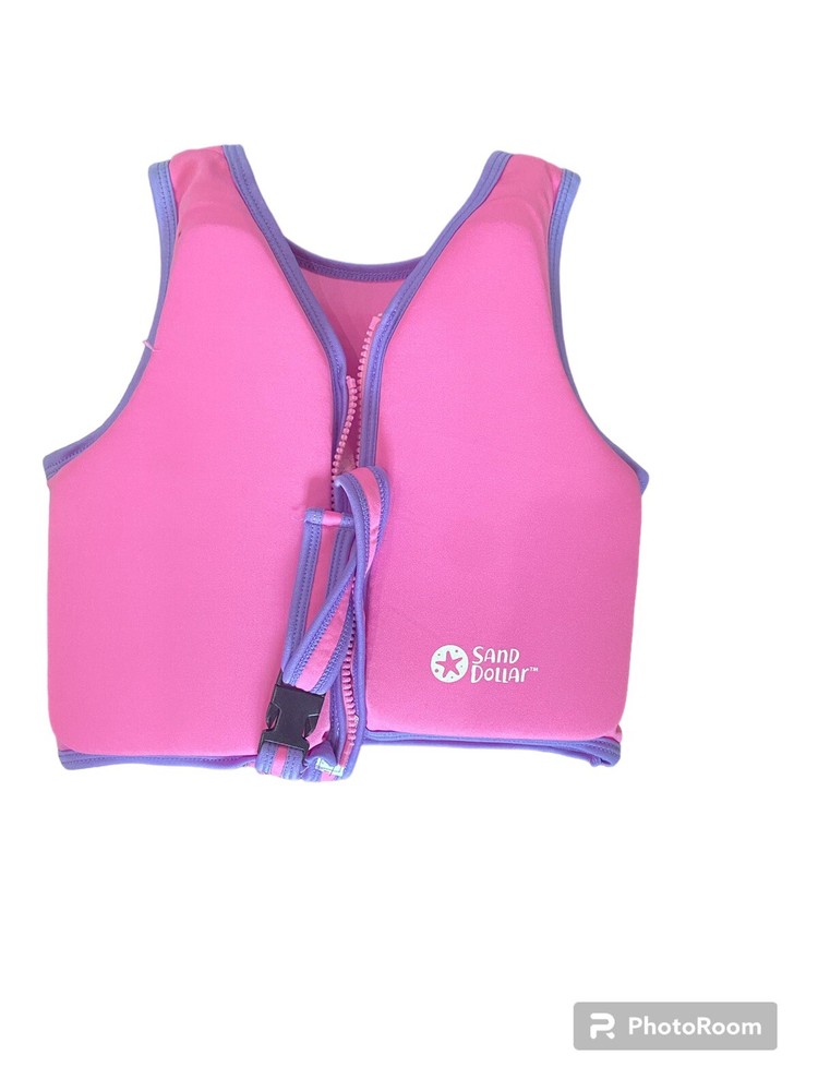 Pink Kids Swim Vest for Ages 2-4 Sand Dollar Brand New
