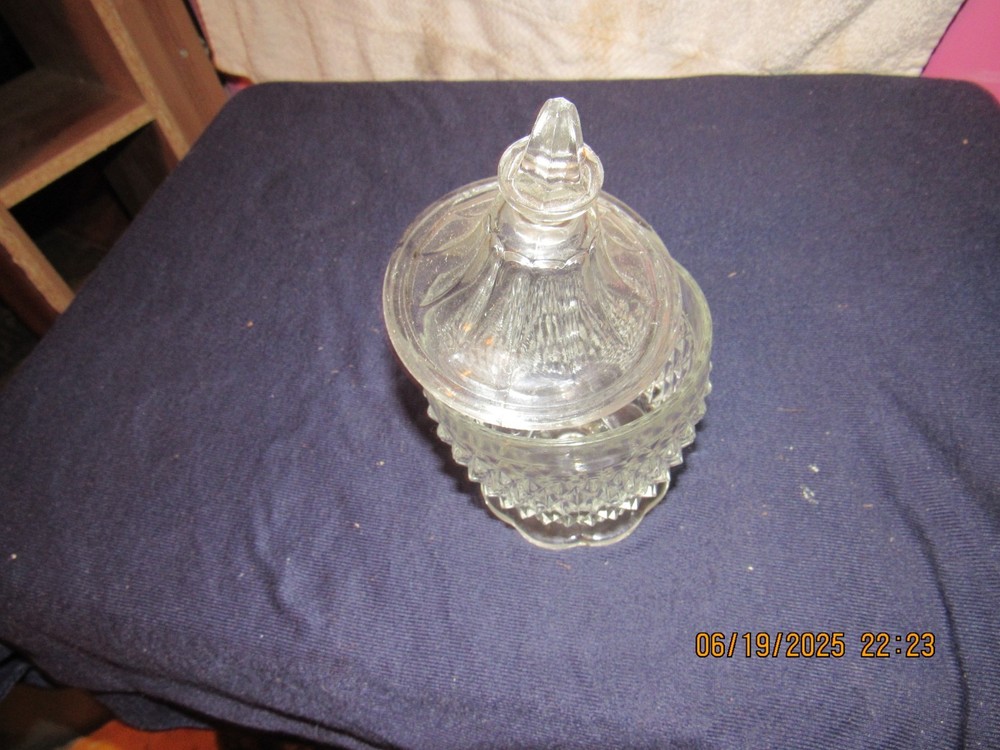 Vintage Gorham Althea Crystal Candy Dish with Lid - Full Lead Glass