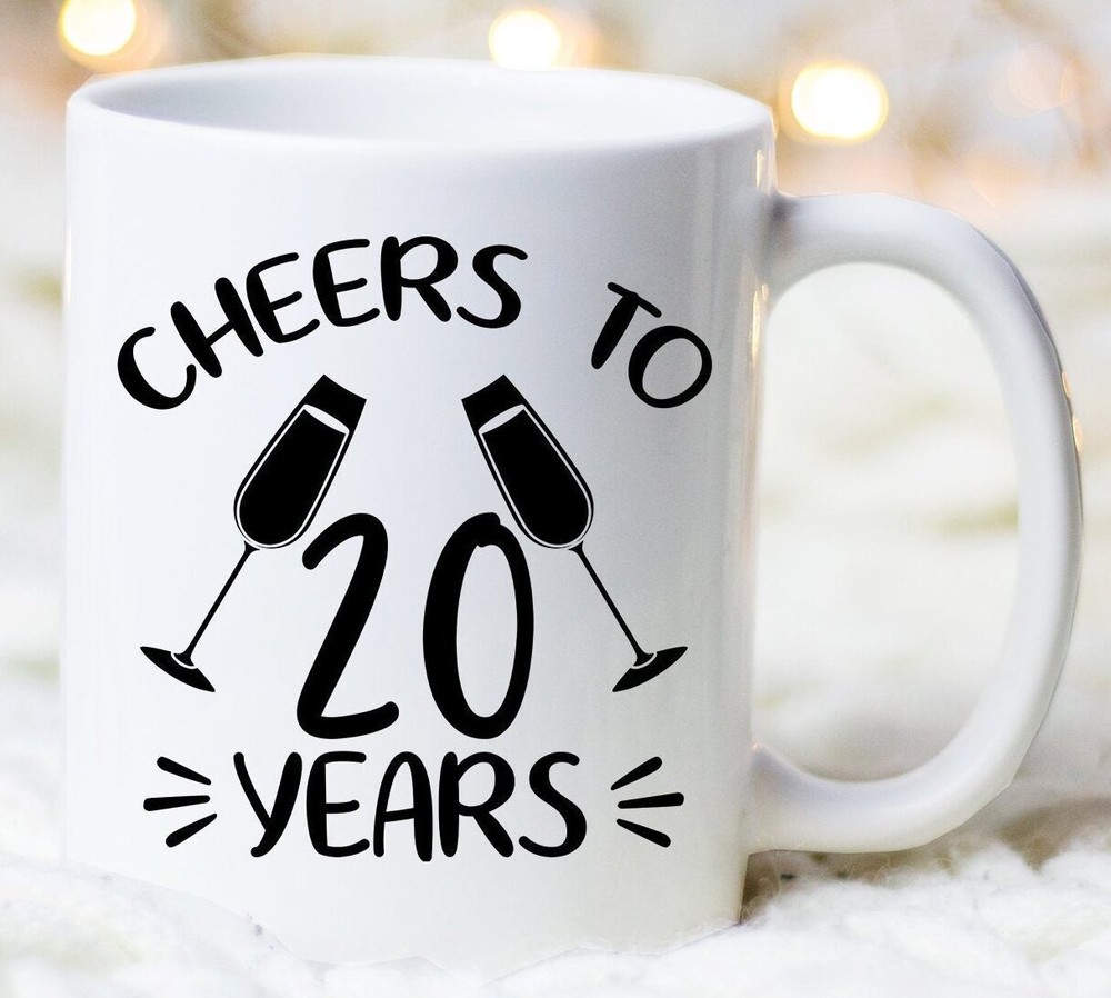 Cheers To 20 Years Mug 20th Anniversary Gift Twenty Years Anniversary Mug 20th