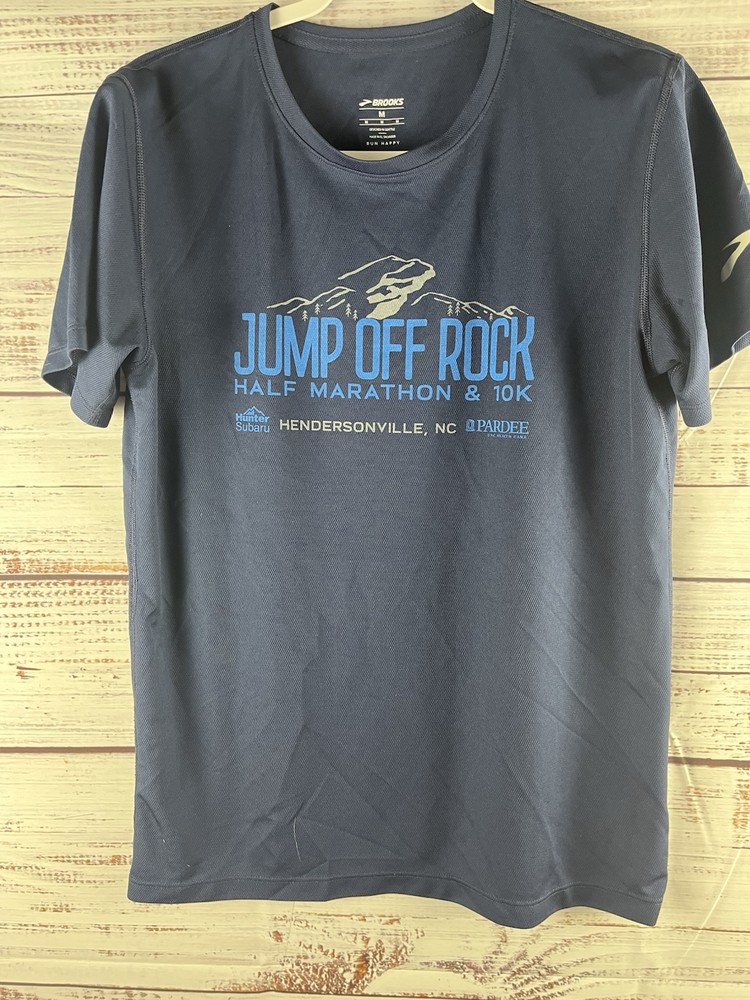 Brooks Men’s Running T Shirt Blue Size Medium Run Happy Tee
