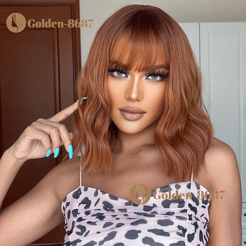 Women Curly Ombre Orange Costume Anime Natural Daily Party Synthetic Hair Wigs