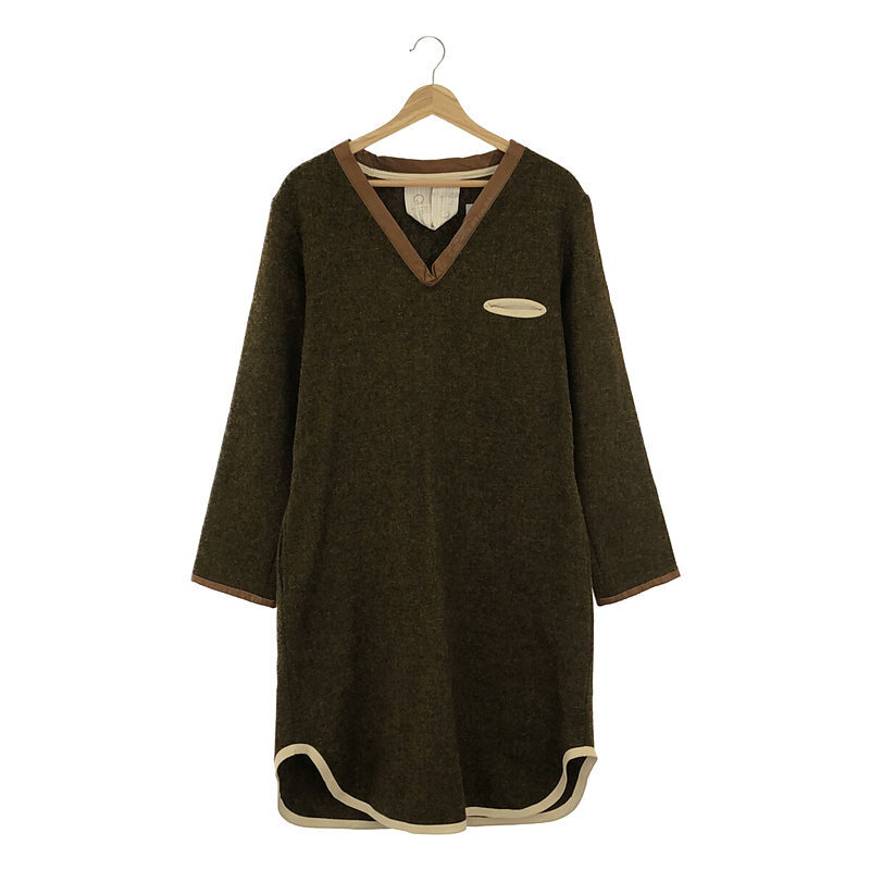 Harris Tweed  | Long Wool Dress | Khaki | Women 's