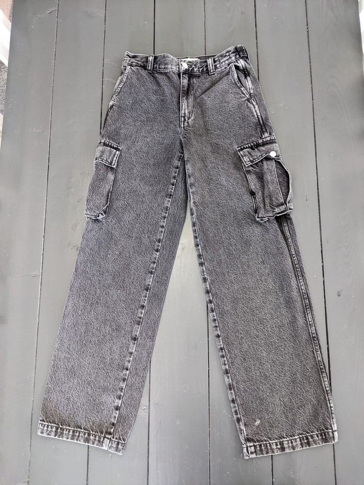 Madewell Womens Low Slung Straight Cargo Jeans Size 23 Ranney Wash NM270