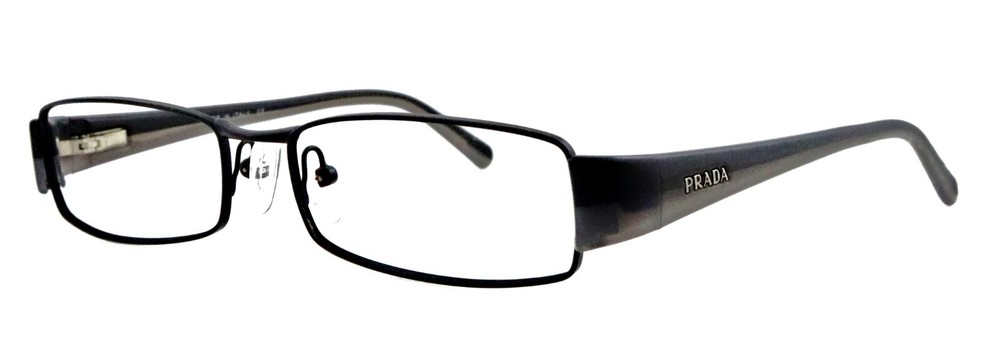 PRADA VPR53H 765-1O1 52mm Black Italian Eyeglass Frames Excellent Condition