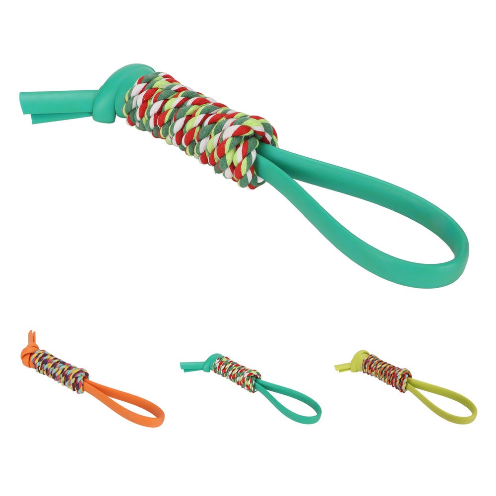Dog Chew Rope Toys Multipurpose TPR Bite Resistant Teeth Grinding Interactive