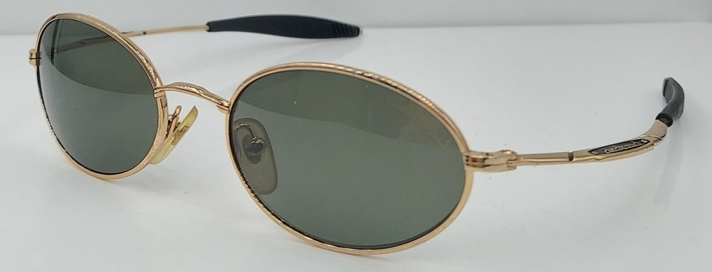 Vintage Detcod 9253 Gold Oval Metal Sunglass Frames Made in Austria