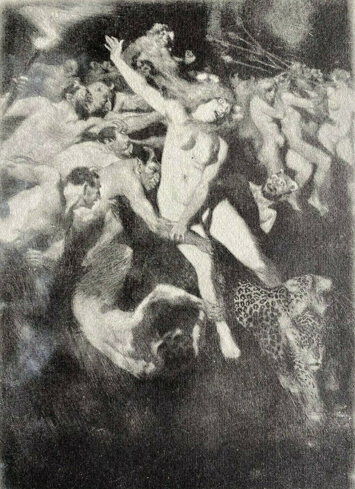 1928 NORMAN LINDSAY, BACCHANALIA, ORIGINAL COLLOTYPE 1/550 FREE EXPRESS W/WIDE