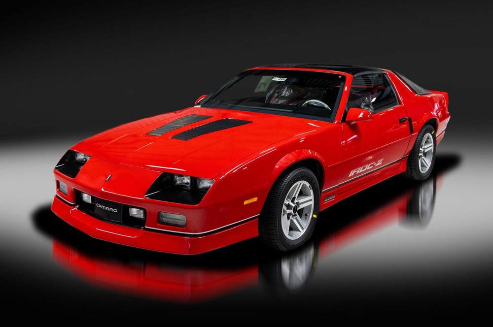 1987 Chevy Camaro IROC Z-28 red with t-top | POSTER 24 X 36 Inches | classic car