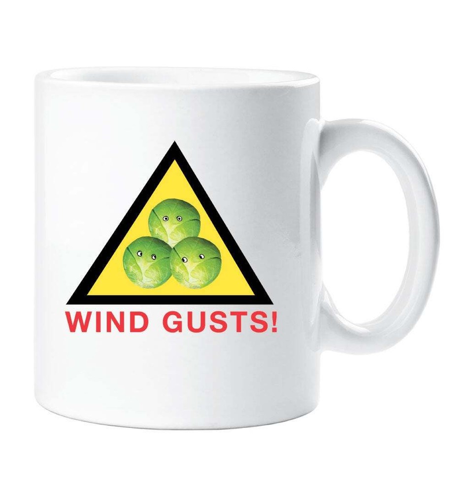 Sprout Mug Brussel Sprouts Wind Gusts Christmas Novelty Cup Stocking Filler