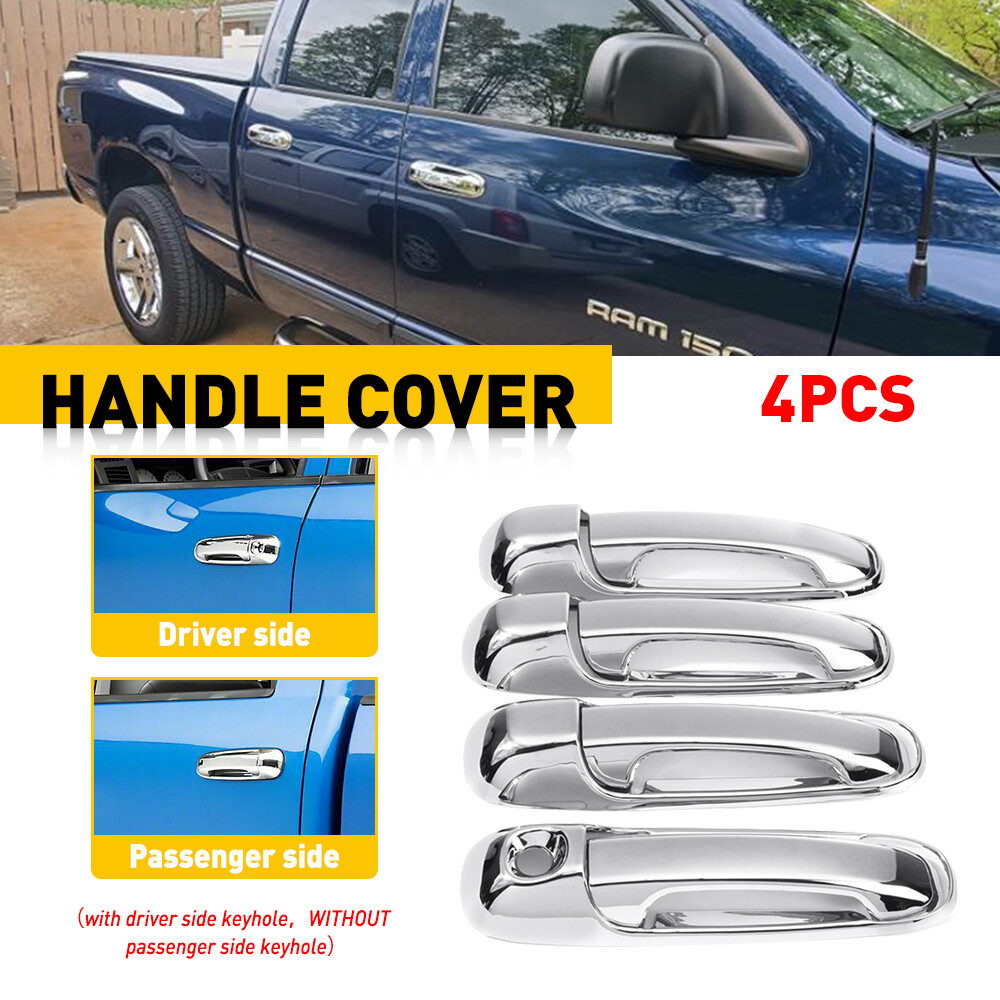 2002-2008 Dodge Ram 1500 2500 3500 Chrome 4-Door Handle Covers Front and Rear