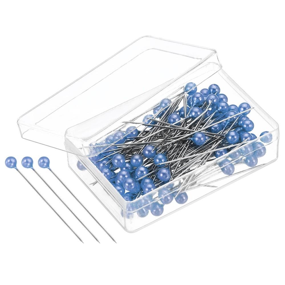 400 Pcs Pearlized Sewing Pins Ball Head Needle Straight Quilting Pin Blue