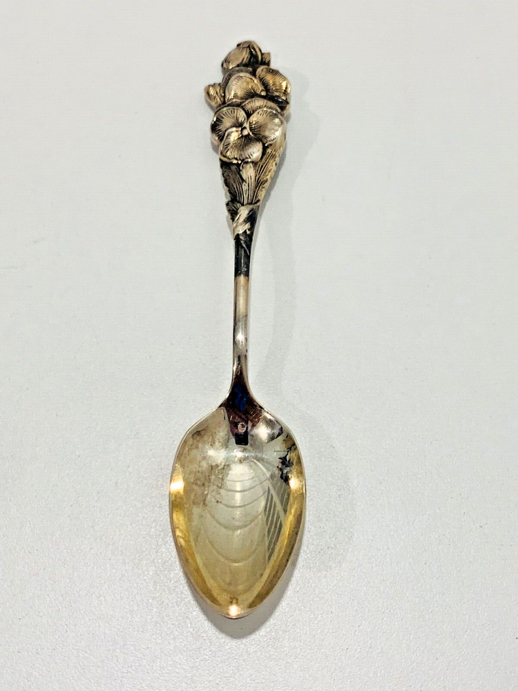 Reed And Barton Harlequin teaspoon Spoon Pansy pansies