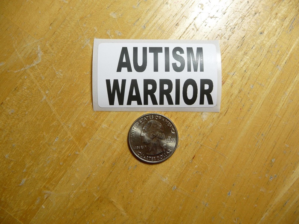 AUTISM WARRIOR STICKER DECAL 1 - 50 BULK PACK AVAILABLE