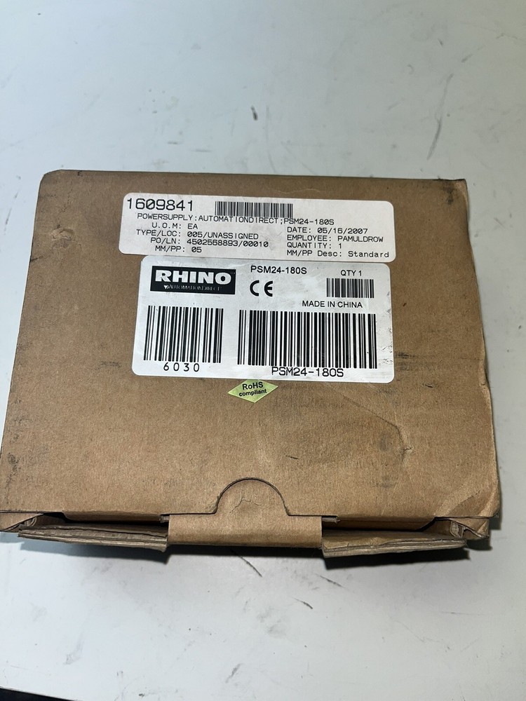 New RHINO PSM24-180S POWER SUPPLY New In Box Fast Shipping