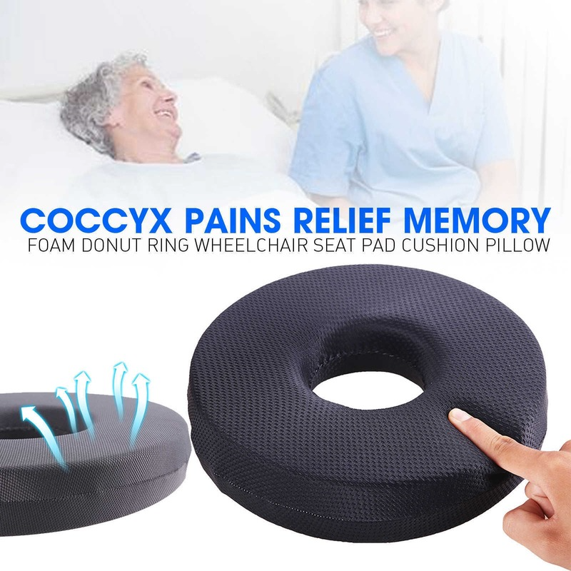 Coccyx Pains Relief Memory Foam Donut Ring Wheelchair Seat Pad Cushion Pillow