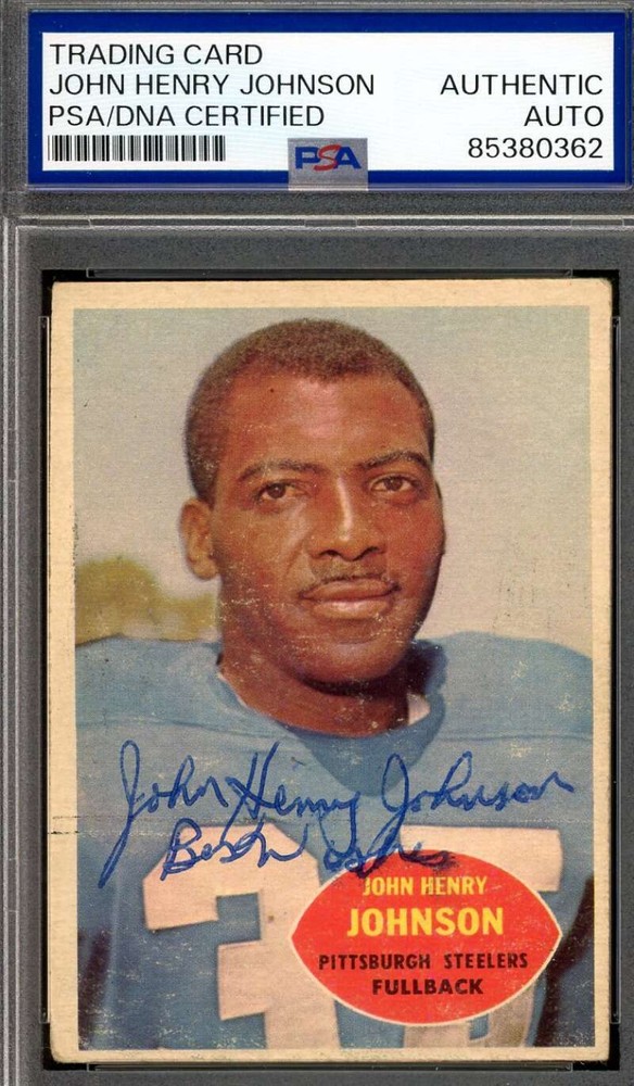 John Henry Johnson 1960 Topps PSA DNA Certified Vintage Autograph Signed Card