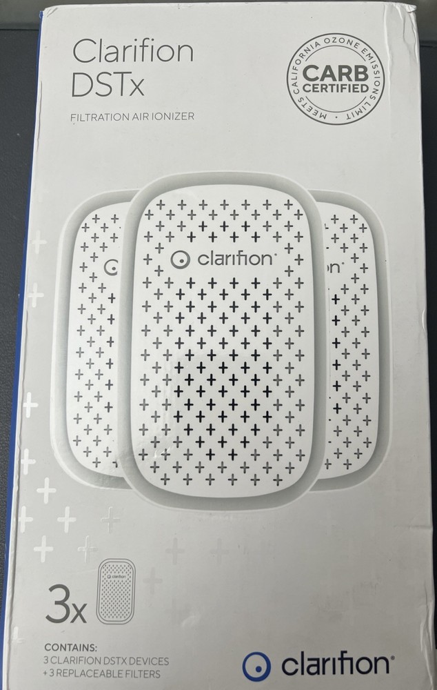 Clarifion - DSTx Filtration Air Purifier (3 Pack) Plug In Air Ionizer HEPA