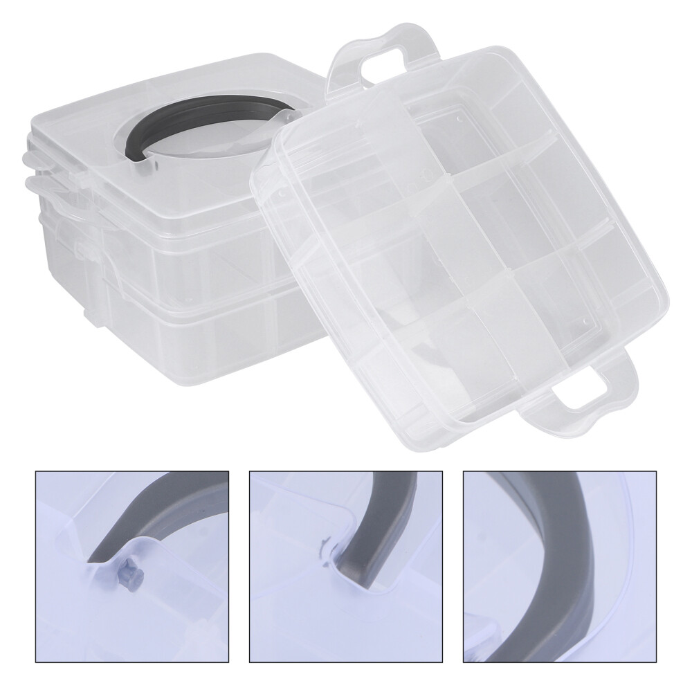 3 Layers Clear Storage Drawers Flexible Partition Box Long-lasting