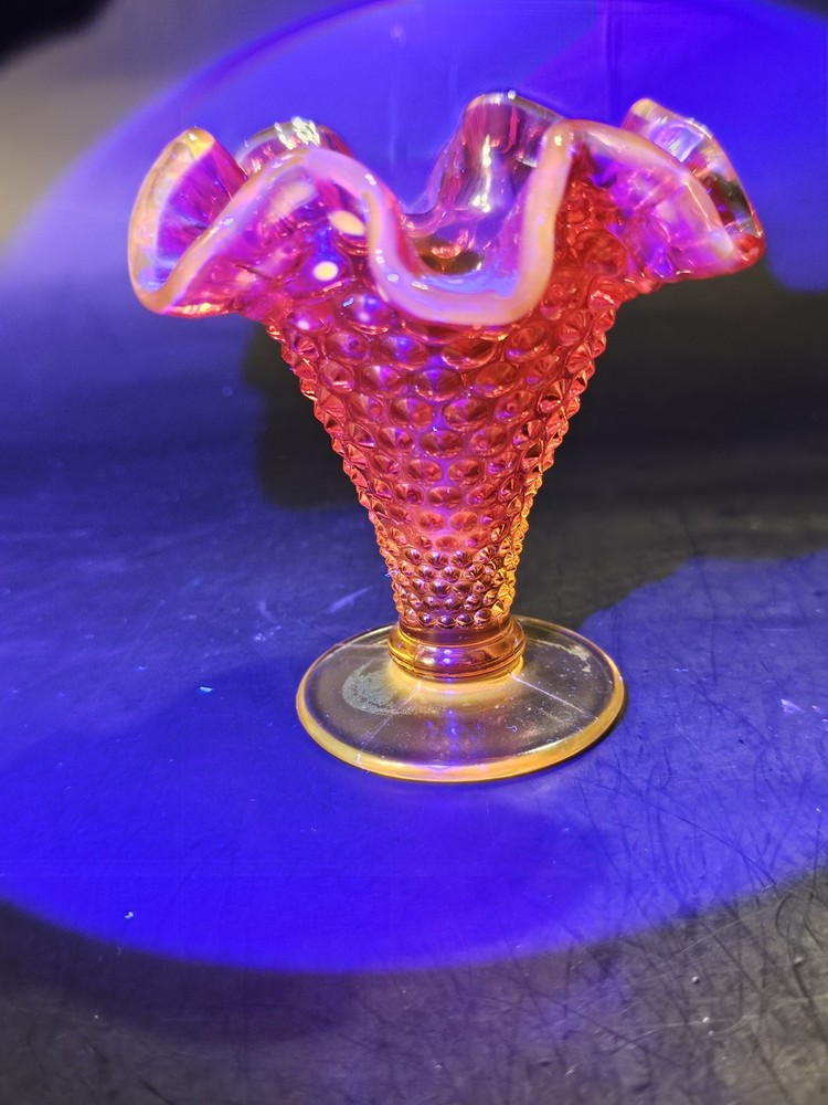 Vintage Fenton Amberina Hobnail 4