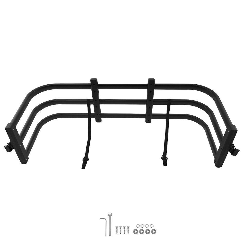 Adjustable Aluminum Truck Bed Extender for Pickup Universal Black 59-69.5in