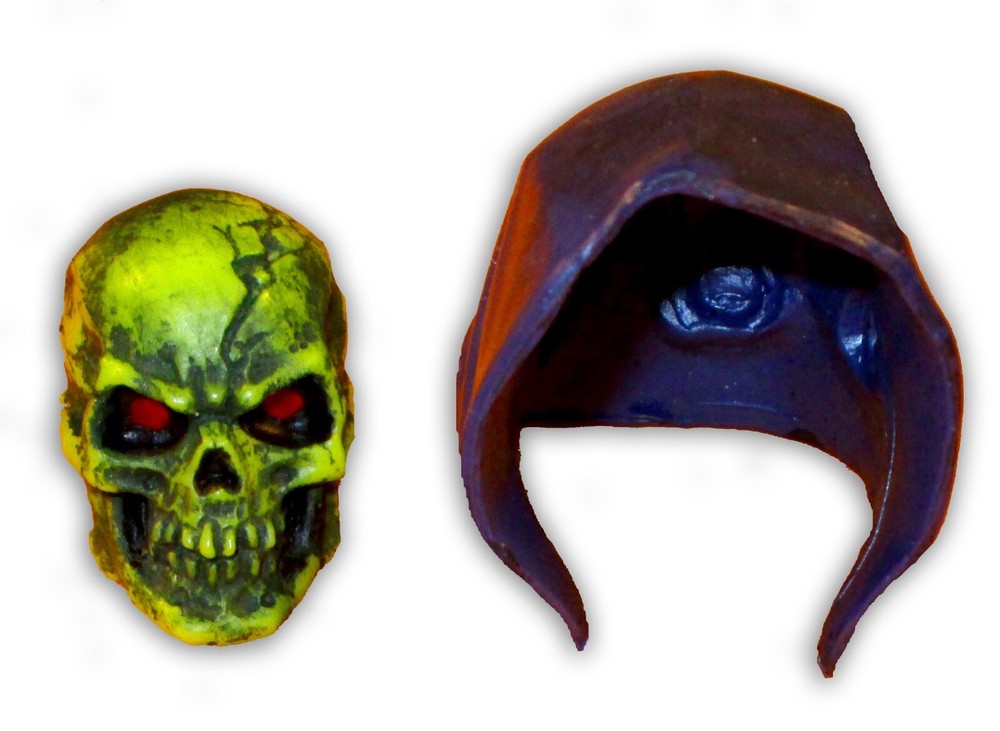 PRESALE Masters Universe MOTU Classics Skeletor Custom Head with Indigo Hood-image