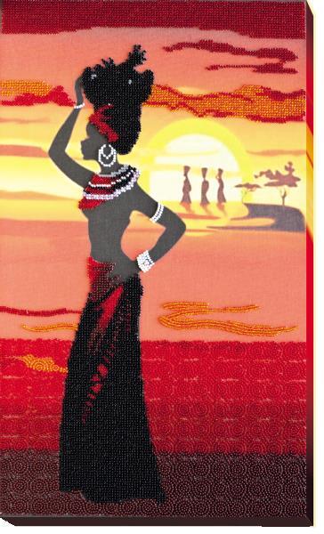 Bead embroidery kit Africa-2 needlework kit Art canvas beadwork pattern