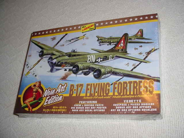 Lindberg ,1/64 ,B-17G Flying Fortress Nose Art Edition Model Kit # HL431  (NISB)