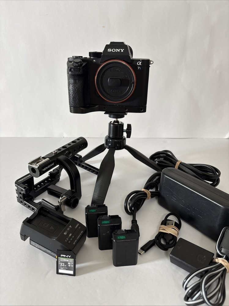 Sony A7S II 24.3MP Full Frame Mirrorless Digital Camera Body w/Movcam Cage 60618