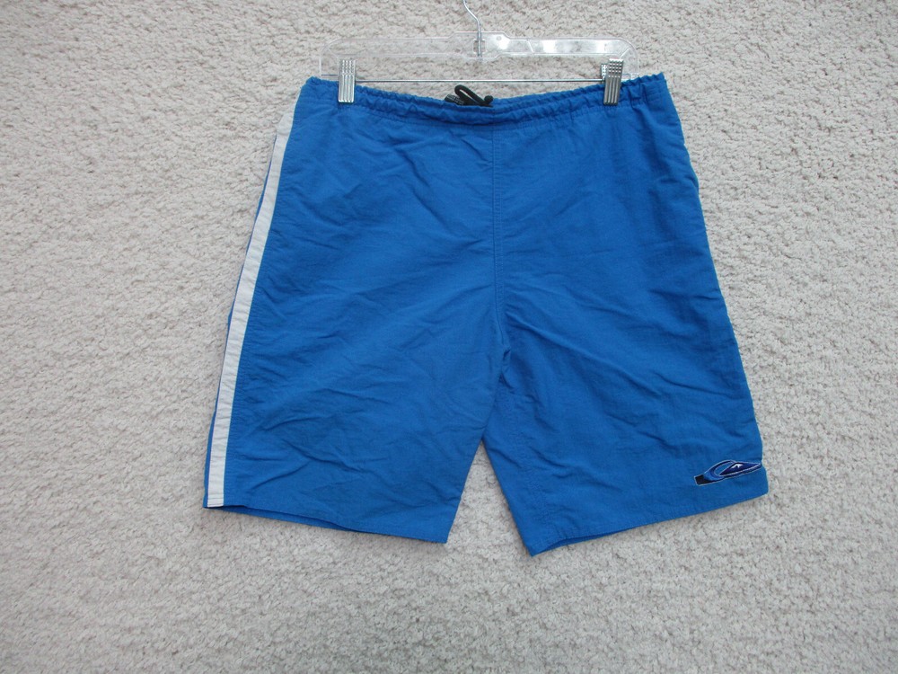 VINTAGE Quiksilver Swim Trunk Extra Large Adult Blue Board Shorts Pockets Mens