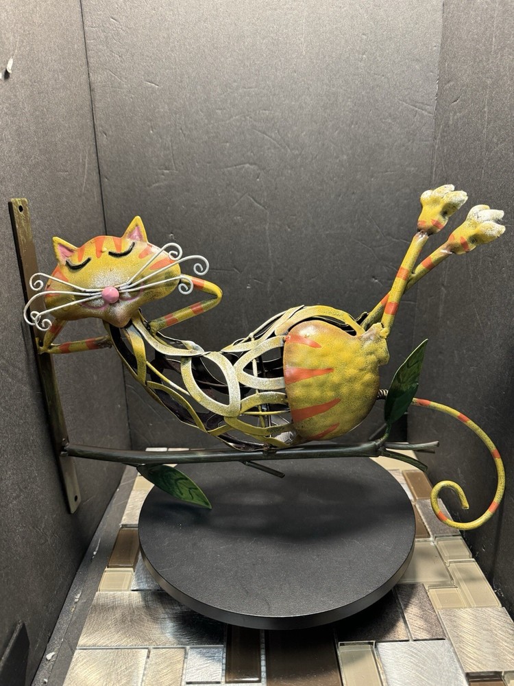 Problem Solvers Cat On A Branch Metal Yard Sculpture Christmas Sale-image