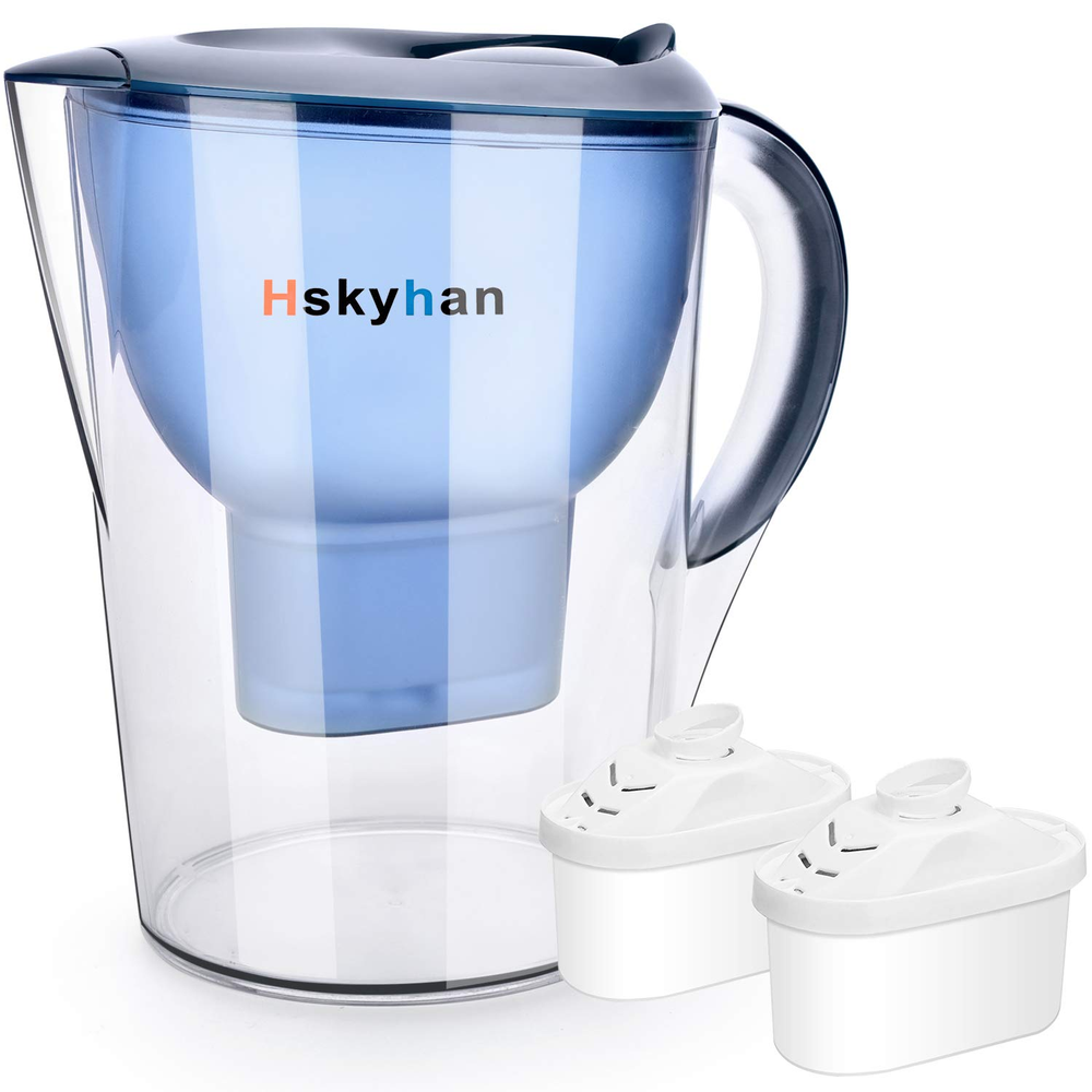Alkaline Water Filter Pitcher - 3.5 Liters Improve PH, 2 Filters Included, BPA F