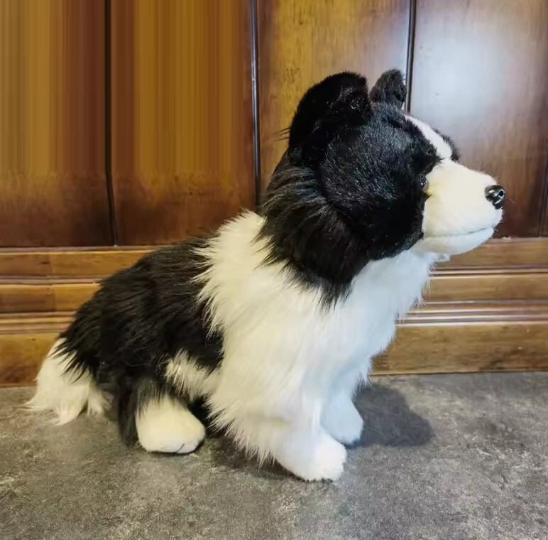 Border Collie Dog 13 Inch Stuffed Animal Plush Toys Toddler Doll Kids Gifts