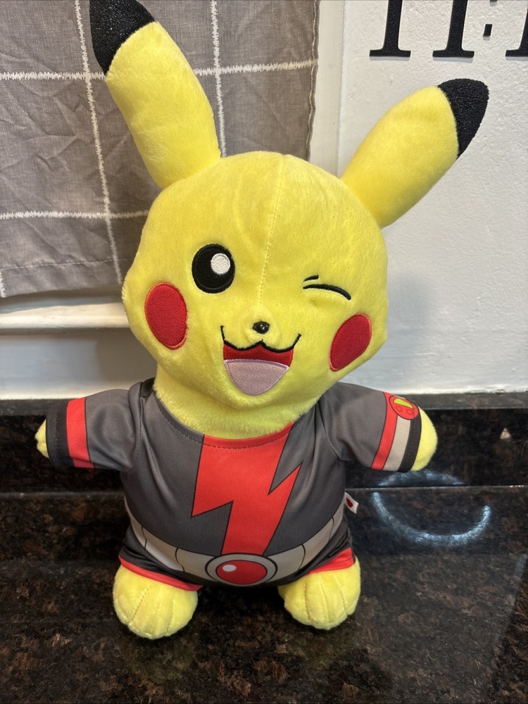Build A Bear Unisex Pikachu  With Ryans World Lightning⚡️Suit Rare 18”💛