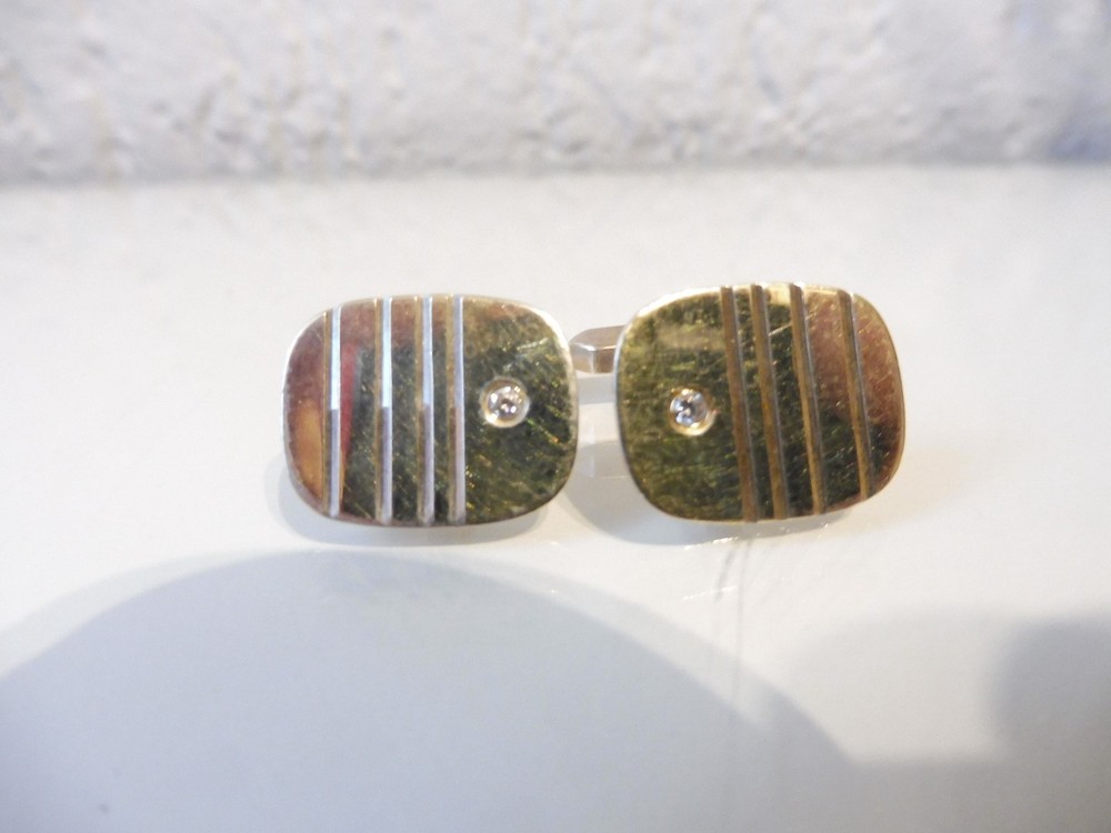 Beautiful, old cufflinks__925 silver__with small stones__K&L !