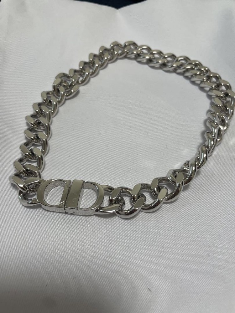 Dior CD Logo Chain Necklace in Gold or Silver