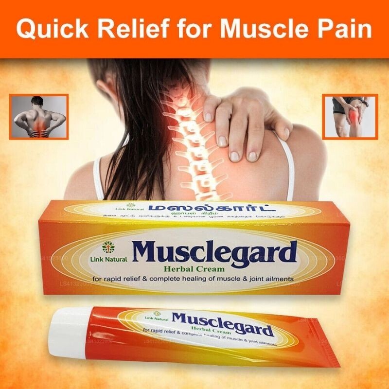 Link Musclegard Herbal Cream Rapid Relief for Backache & Muscular Pain 25G