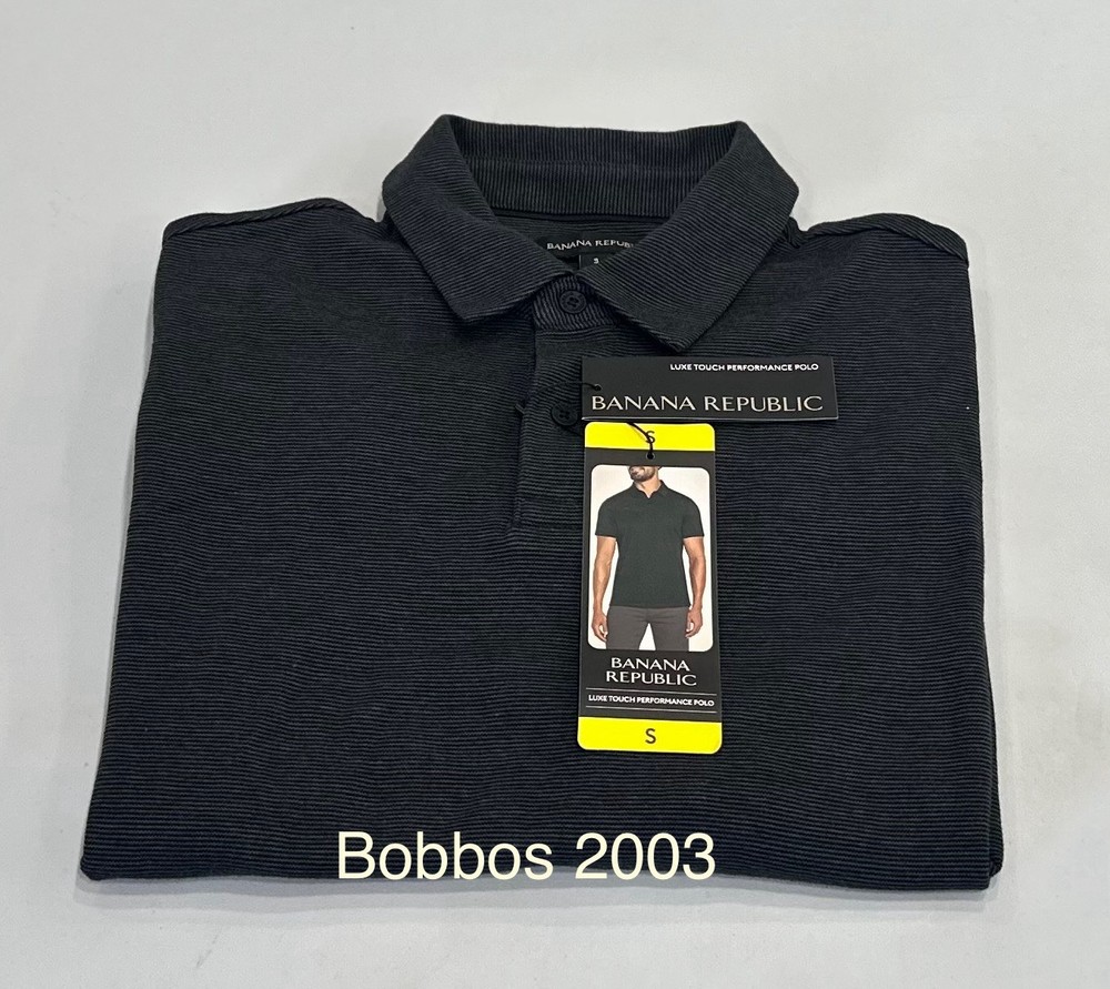 Banana Republic Men's Luxe Touch Performance Polo Shirt, Black, Size S
