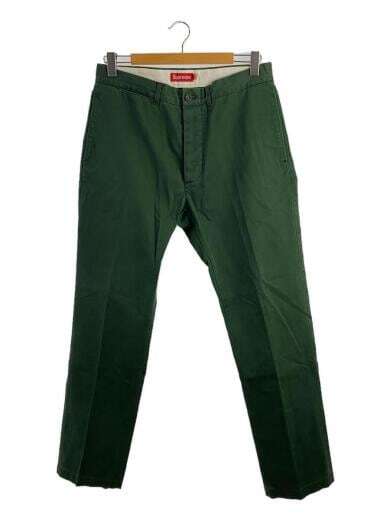 SUPREME 2017S S Work Pant Straight pants 32 Cotton GRN Solid color