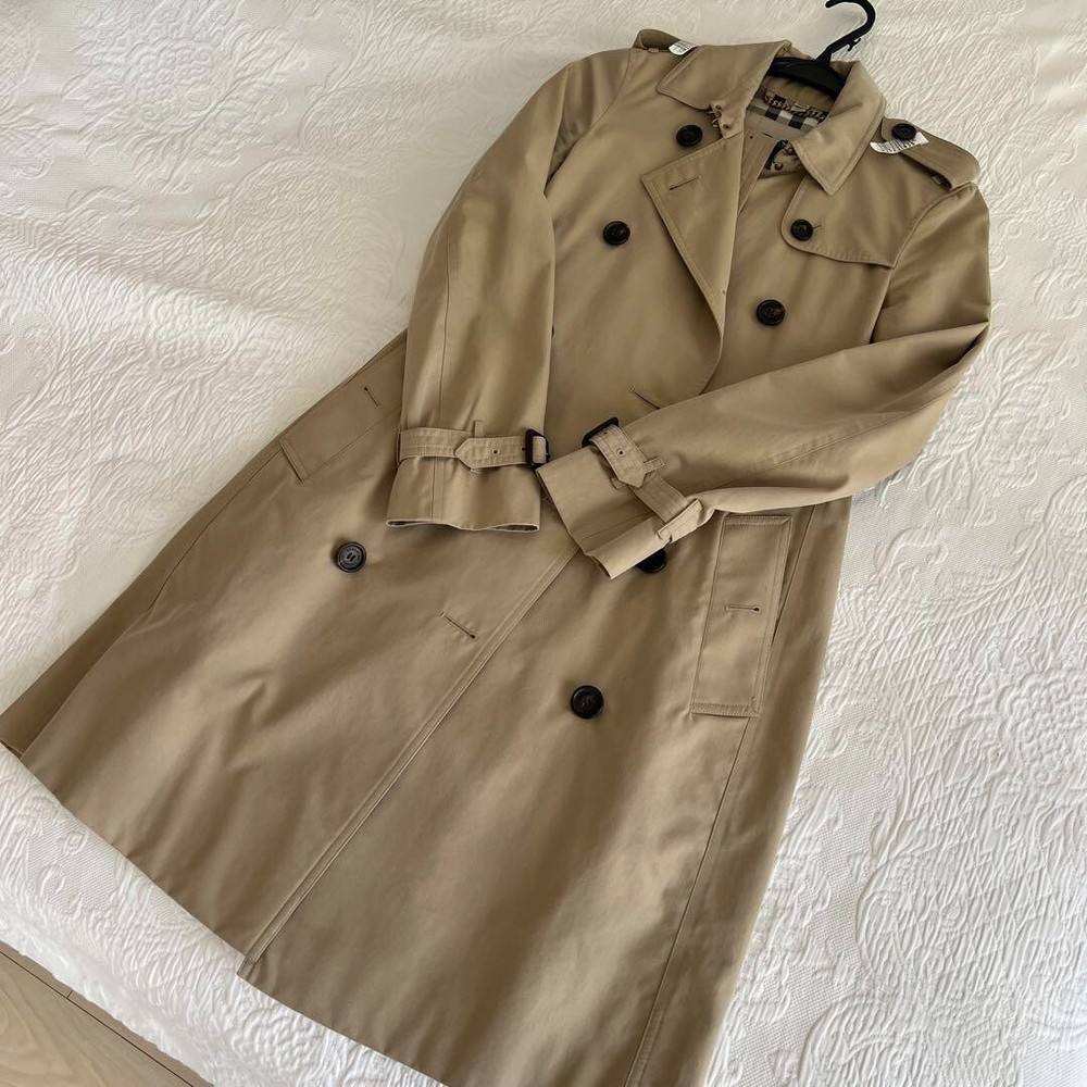 Burberry Kensington Trench Coat Beige Burberry Check Size UK 2 US 0 Excellent+