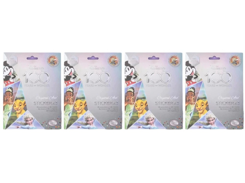 4-Pack Disney 100 Years Crystal Art Stickers by Craft Buddy