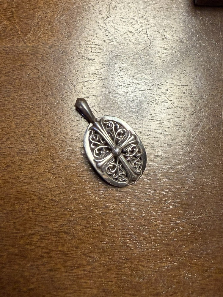 Chrome Hearts Tiny Filigree Oval Pendant .925 Silver