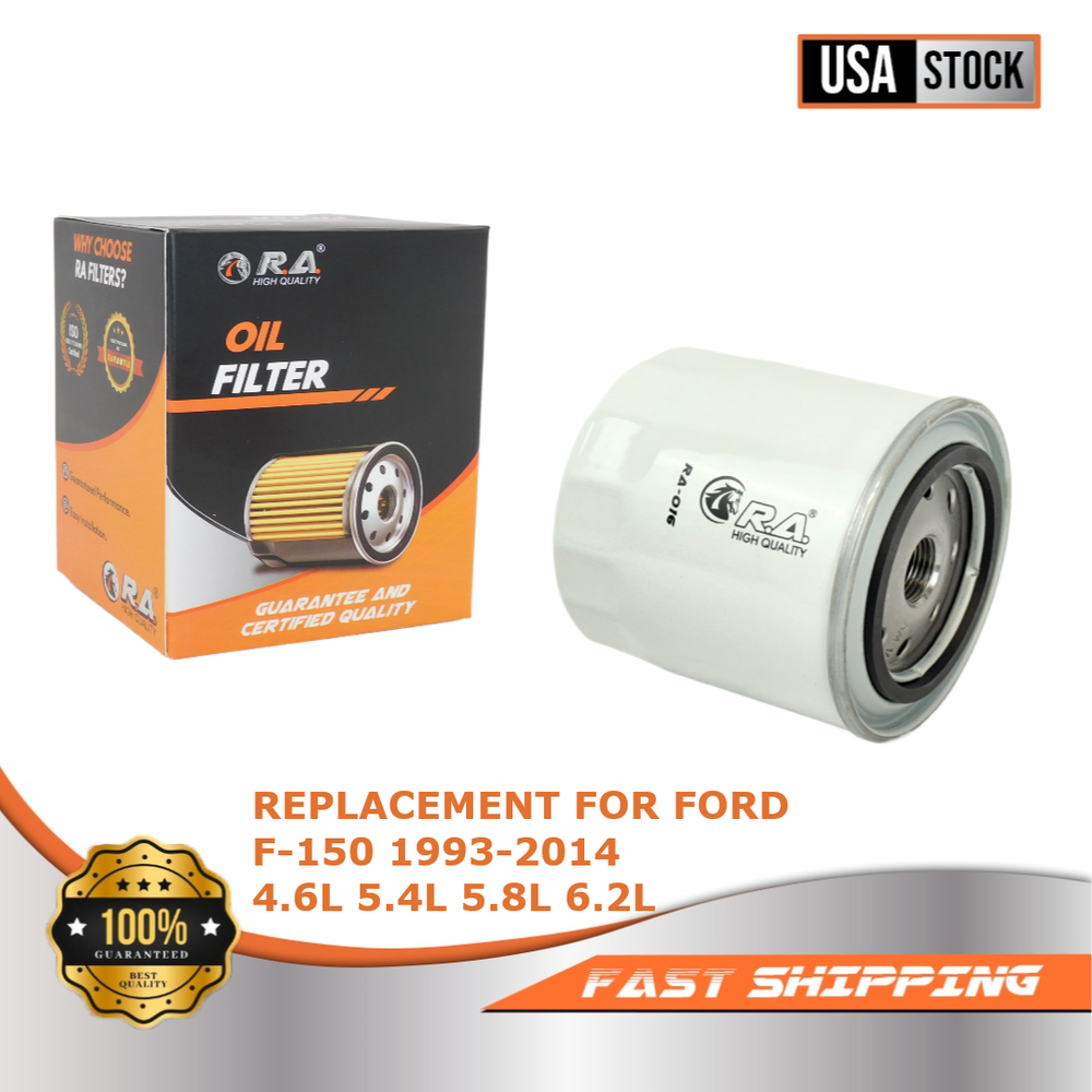 Premium Spin-On Oil Filter for Ford F-150 1993-2014 4.6L 5.4L 5.8L 6.2L Engines