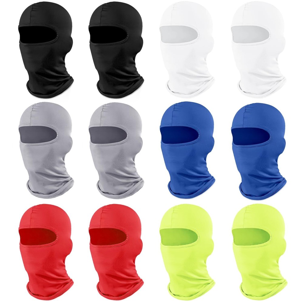 12-Piece Balaclava Neck Gaiter for Women & Men, Cooling UV Protection Summer Mask