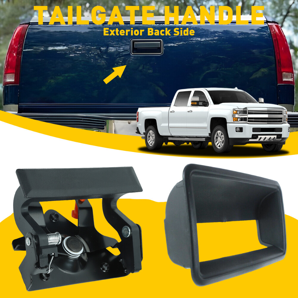 Tailgate Handle & Bezel for Chevy GMC CK 1500 2500 3500 Pickup Truck Black